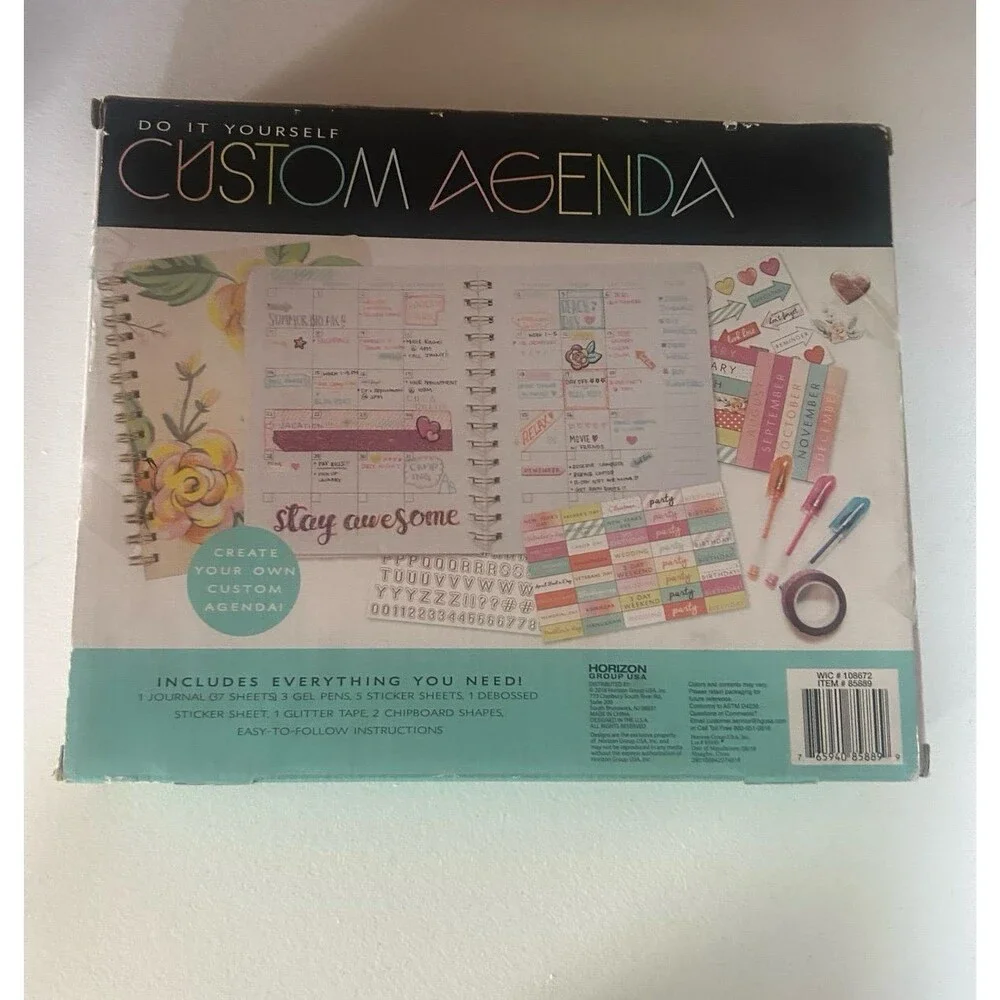 Do It Yourself Custom Agenda Calendar Set